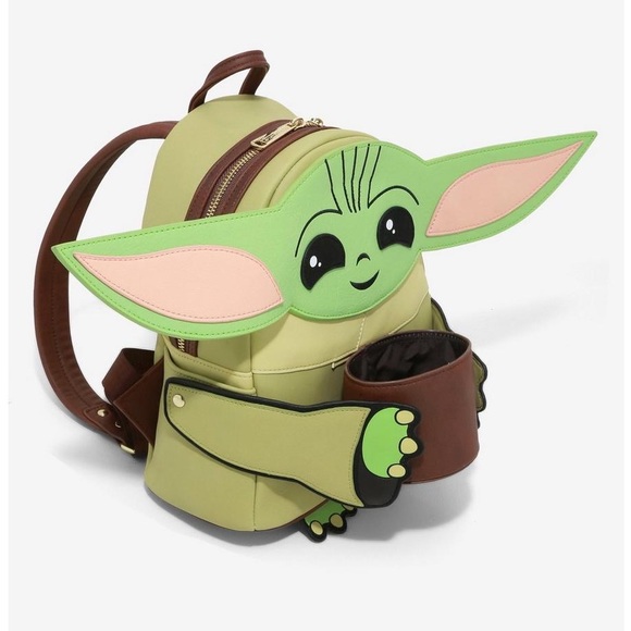 Loungefly Star Wars The Mandalorian The Child with Cup Mini Backpack - Picture 2 of 8